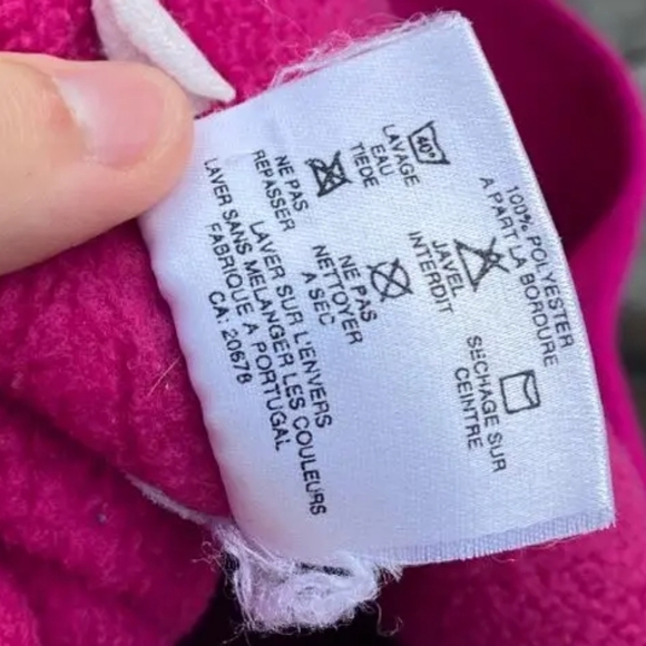 Patagonia Vintage 90s Patagonia Snap Fleece Sweater Med Pink - Picture 3 of 6